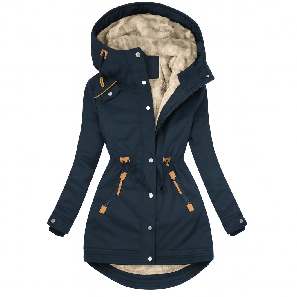 Women's Long Quilted Hooded Coat