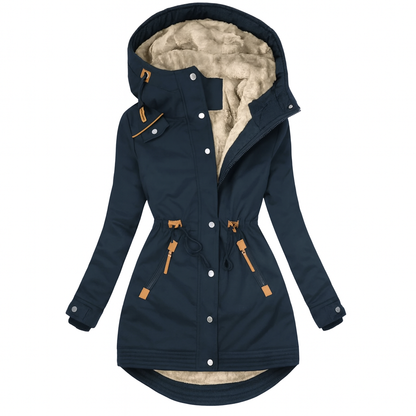 Women's Long Quilted Hooded Coat
