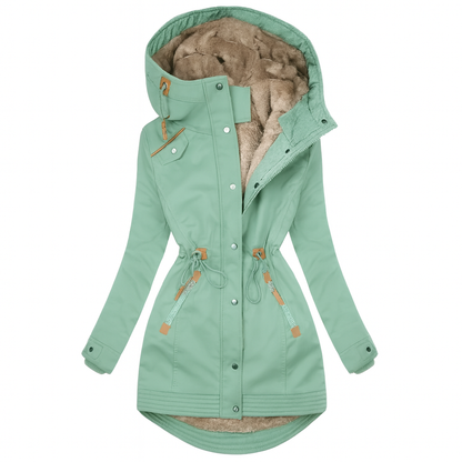 Women's Long Quilted Hooded Coat