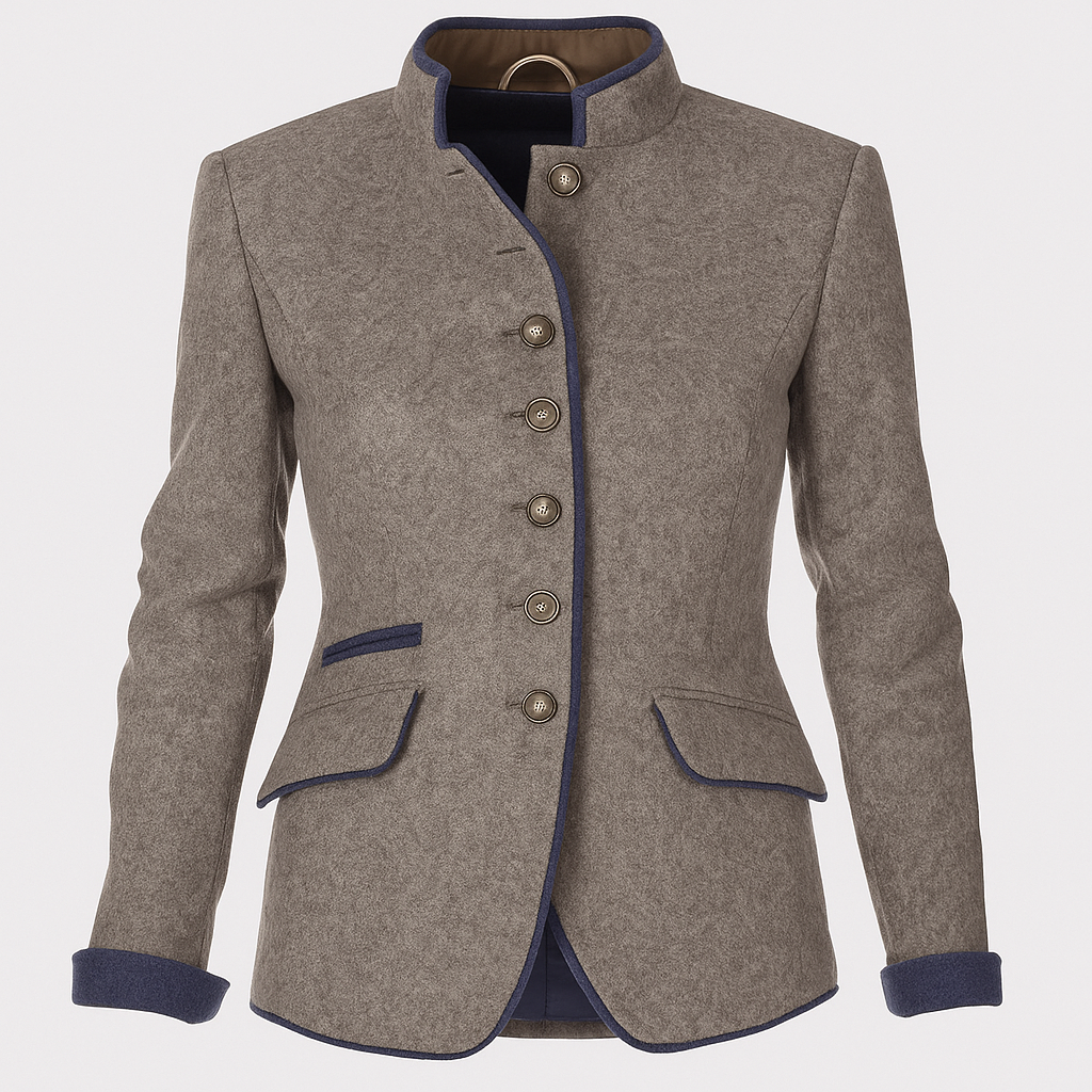 Women's Long Sleeve Jacket Plain Color Layer - Fashinoza