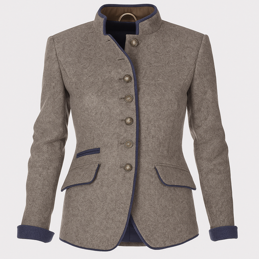 Women's Long Sleeve Jacket Plain Color Layer - Fashinoza