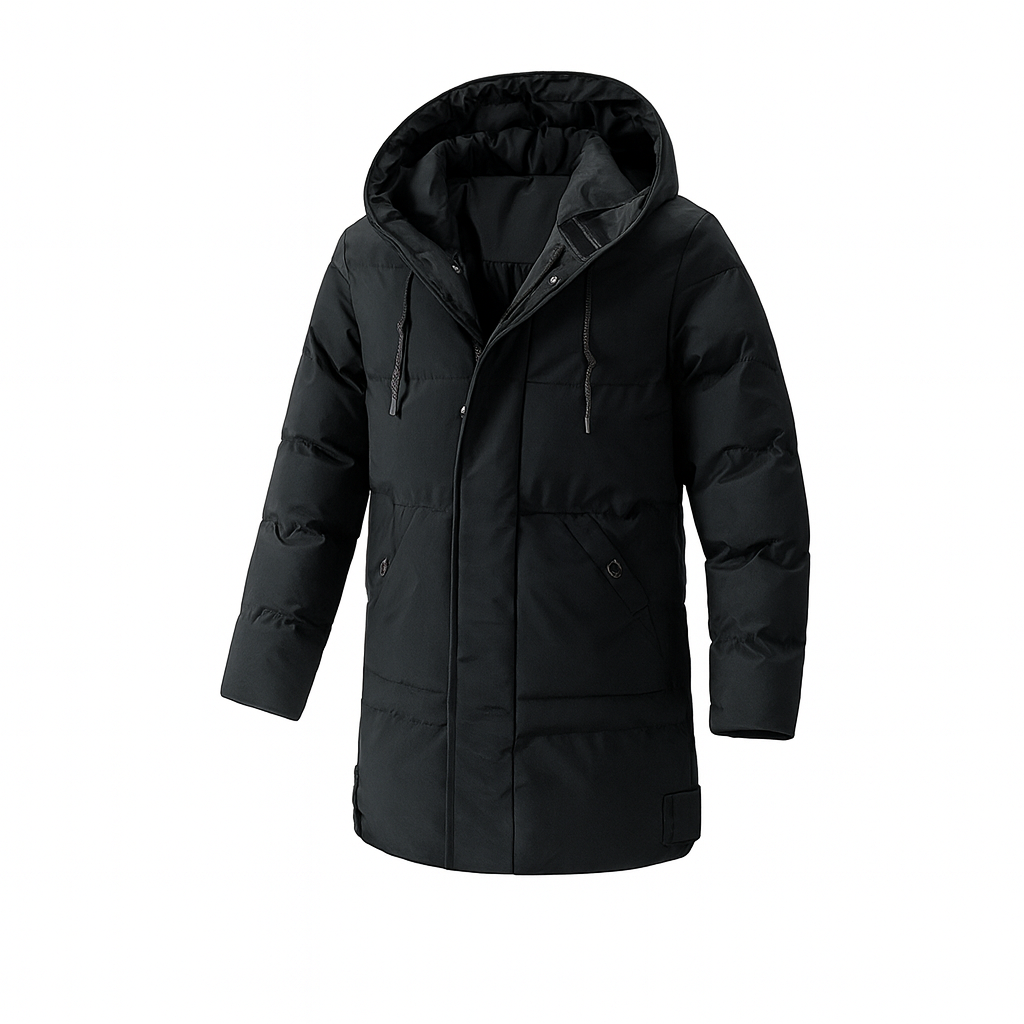 Men's Insulated Hooded Jacket Warm Water Resistant - Fashinoza