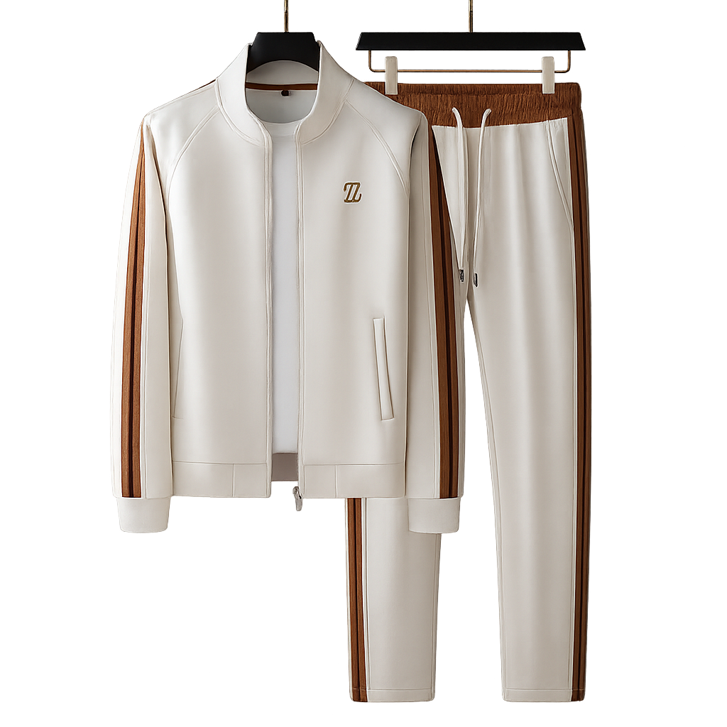 Men's 2-Piece Tracksuit Zip Jacket Drawstring Pants