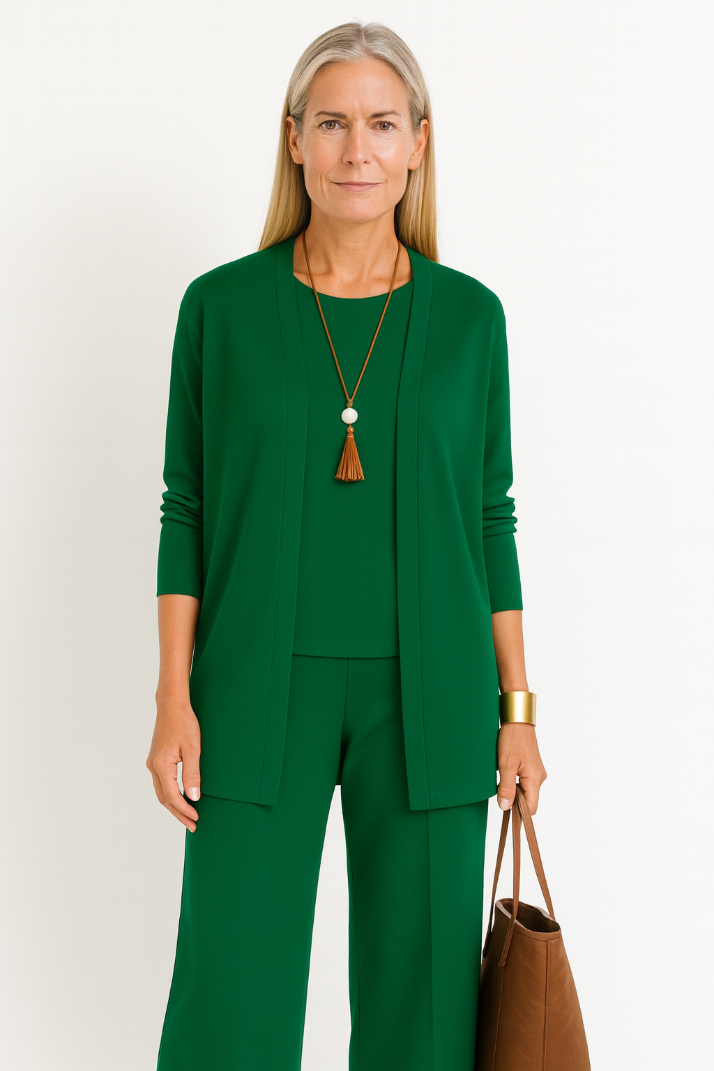 Women's 3-Piece Cardigan Set Tank Wide Leg Pants