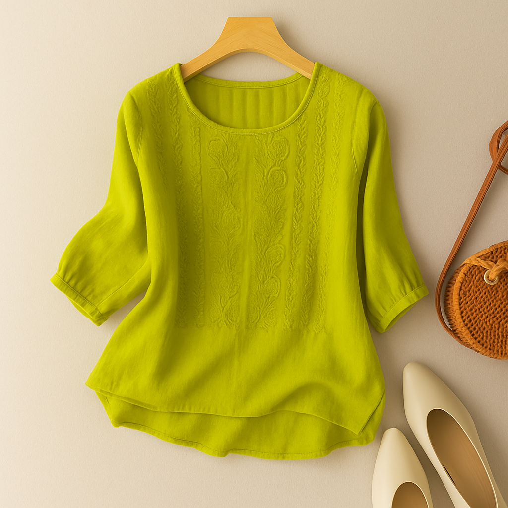 Women's Embroidered Relaxed Fit Blouse