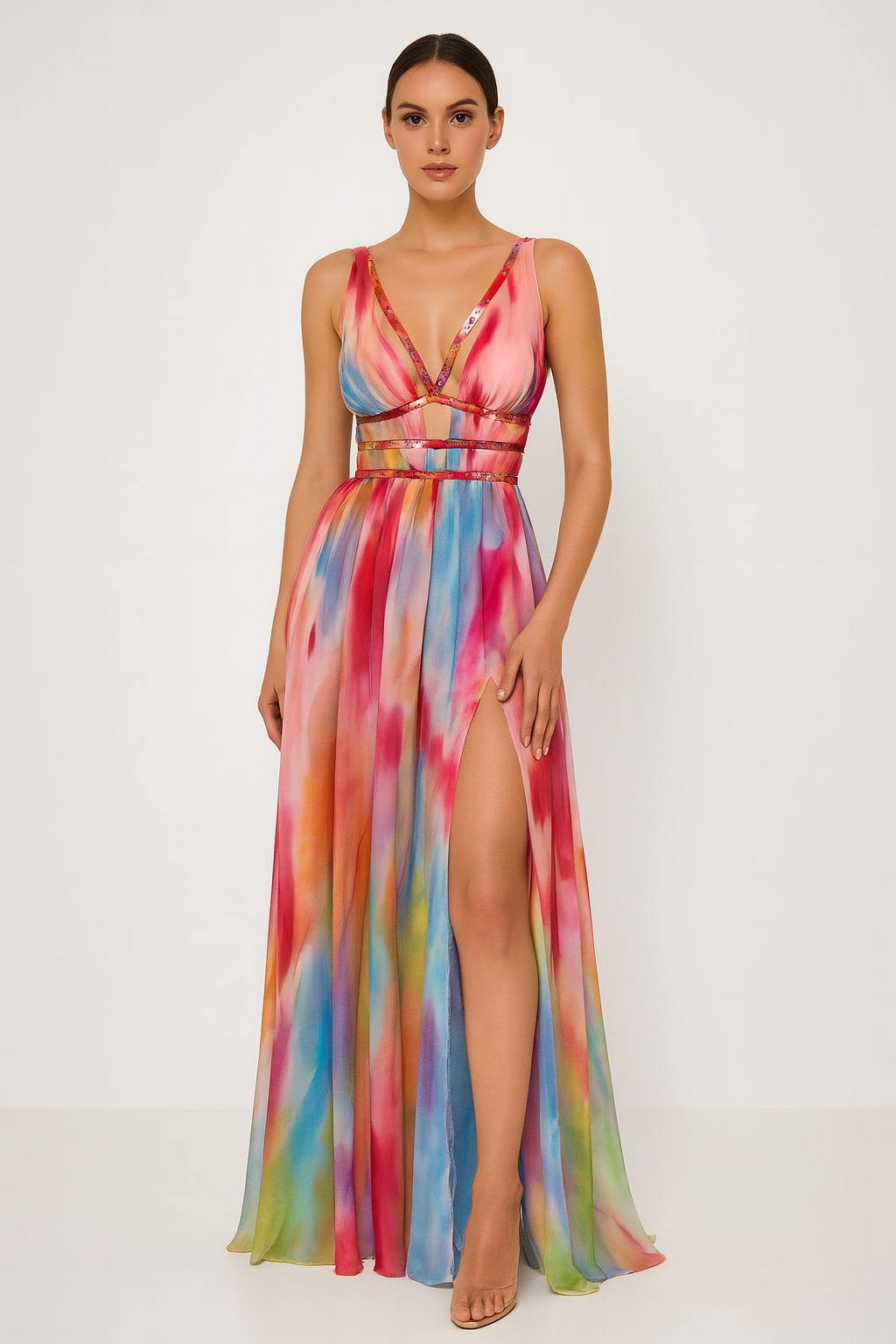 Women's Painted Maxi Dress - Fashinoza