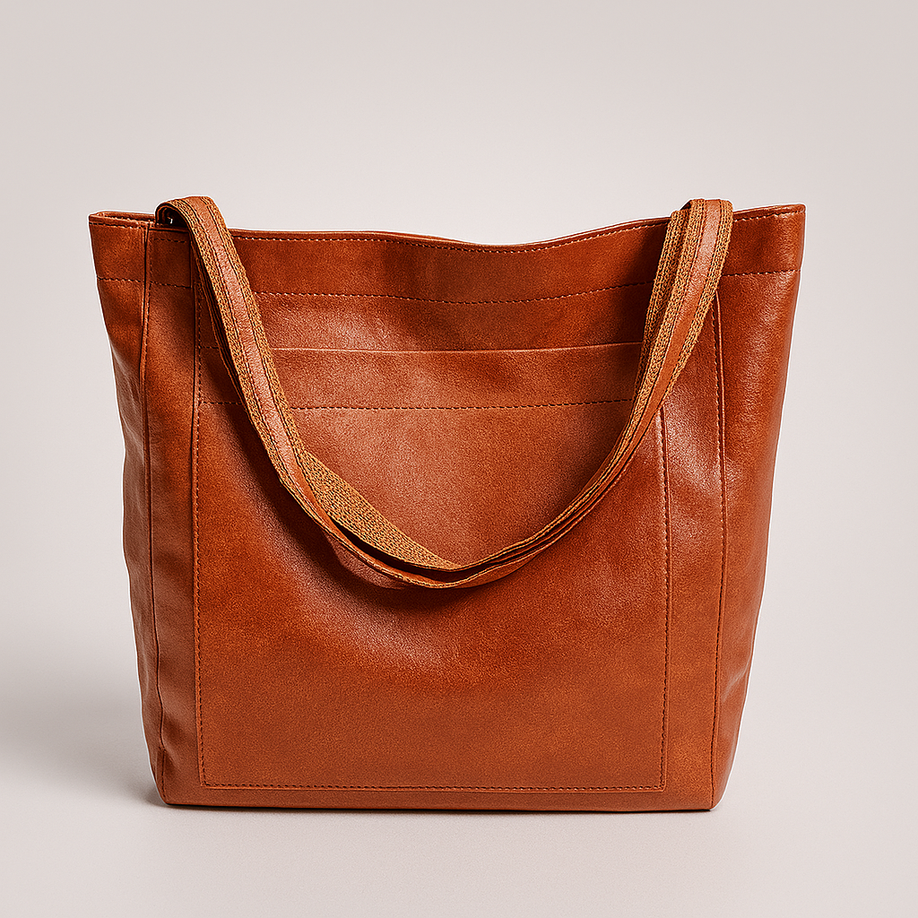Women's Leather Tote Bag - Fashinoza