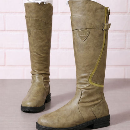 Women's Knee High Zip Boots