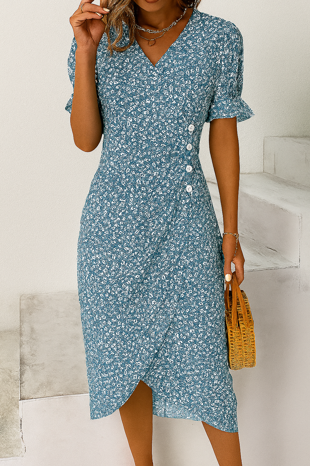 Women's Cotton Blend Maxi Dress Lightweight