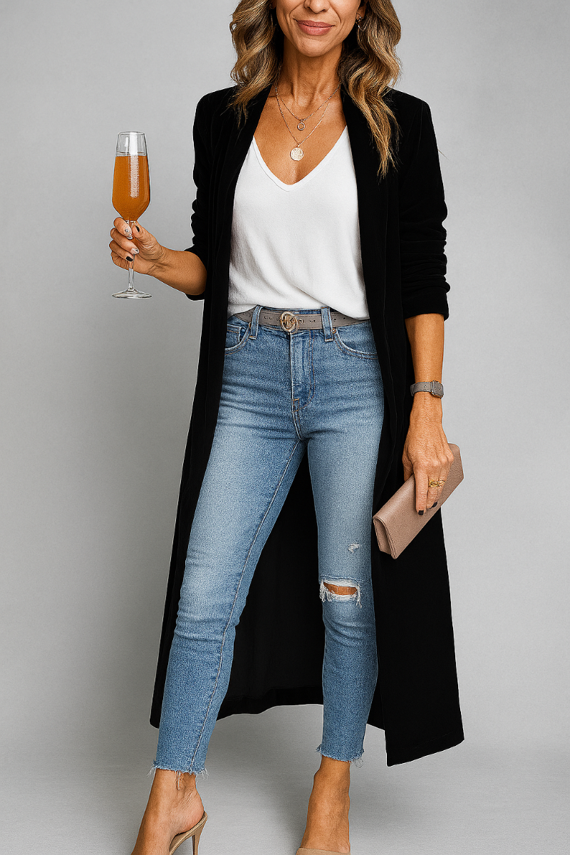Women's Long Cardigan Duster Coat