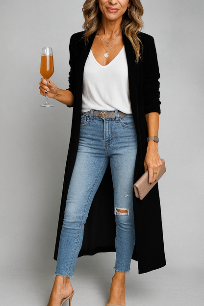 Women's Long Cardigan Duster Coat