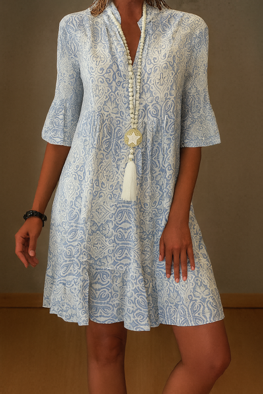 Women's Midi Dress Flowing Summer Style - Fashinoza
