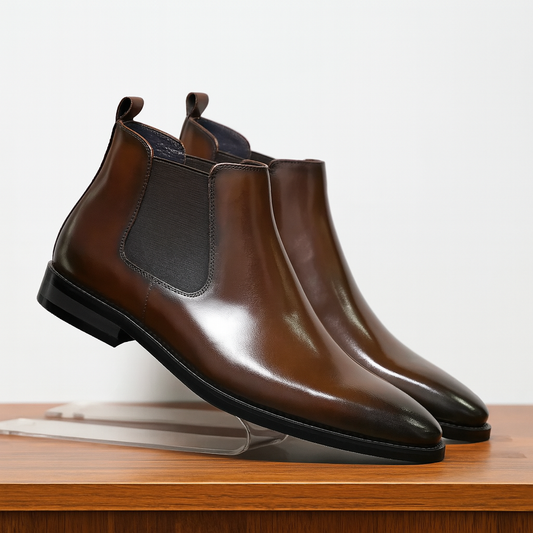 Leather Chelsea Boots - Fashinoza