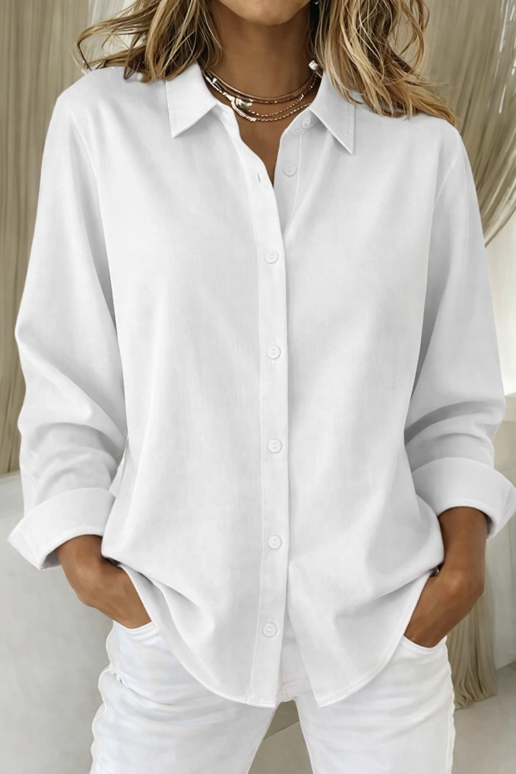 Women's Elegant Button Blouse
