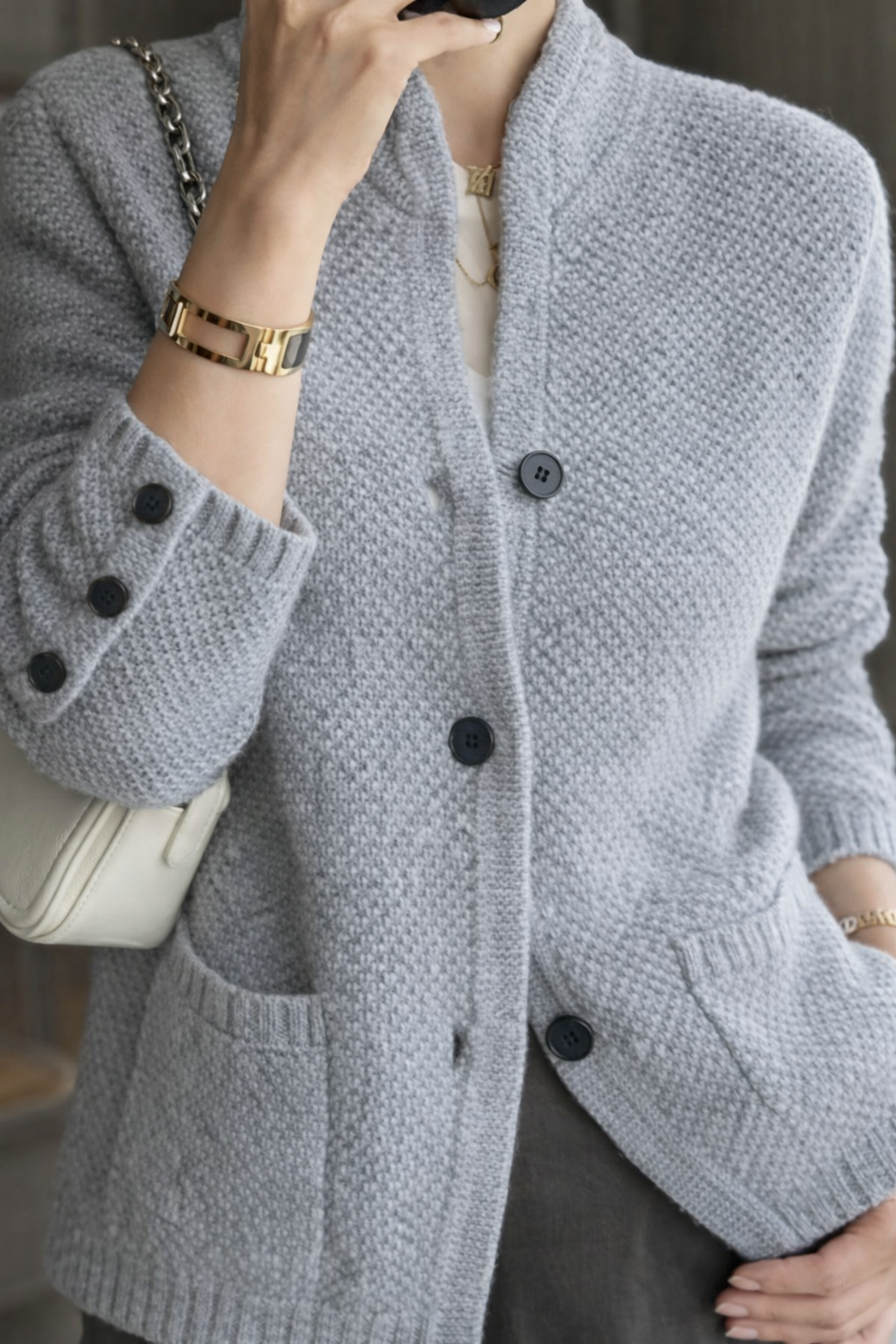 Women's Elegant Button Cardigan