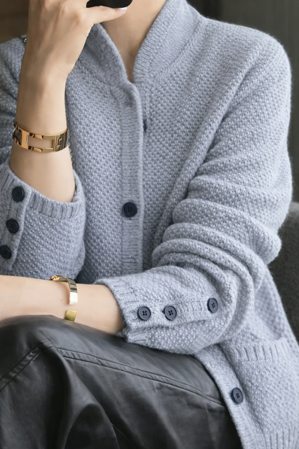 Women's Elegant Button Cardigan