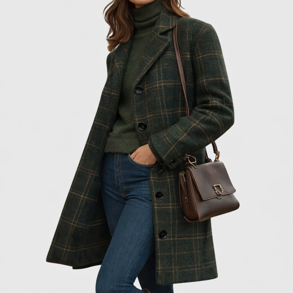 Women's Warm Fabric Blend Overcoat - Fashinoza