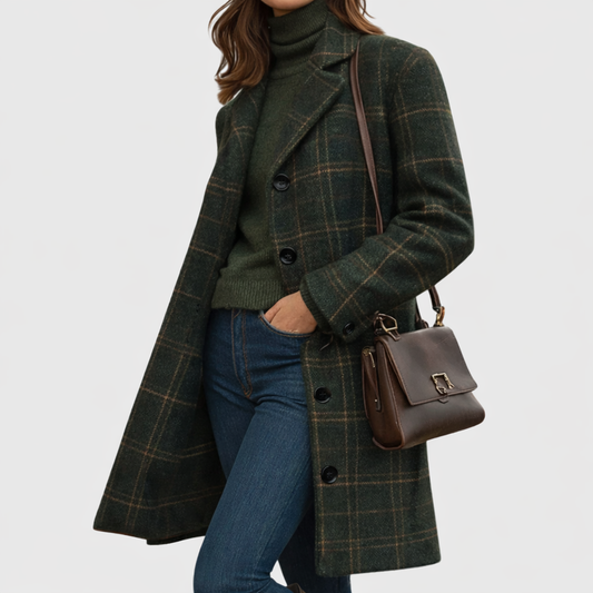Women's Warm Fabric Blend Overcoat - Fashinoza