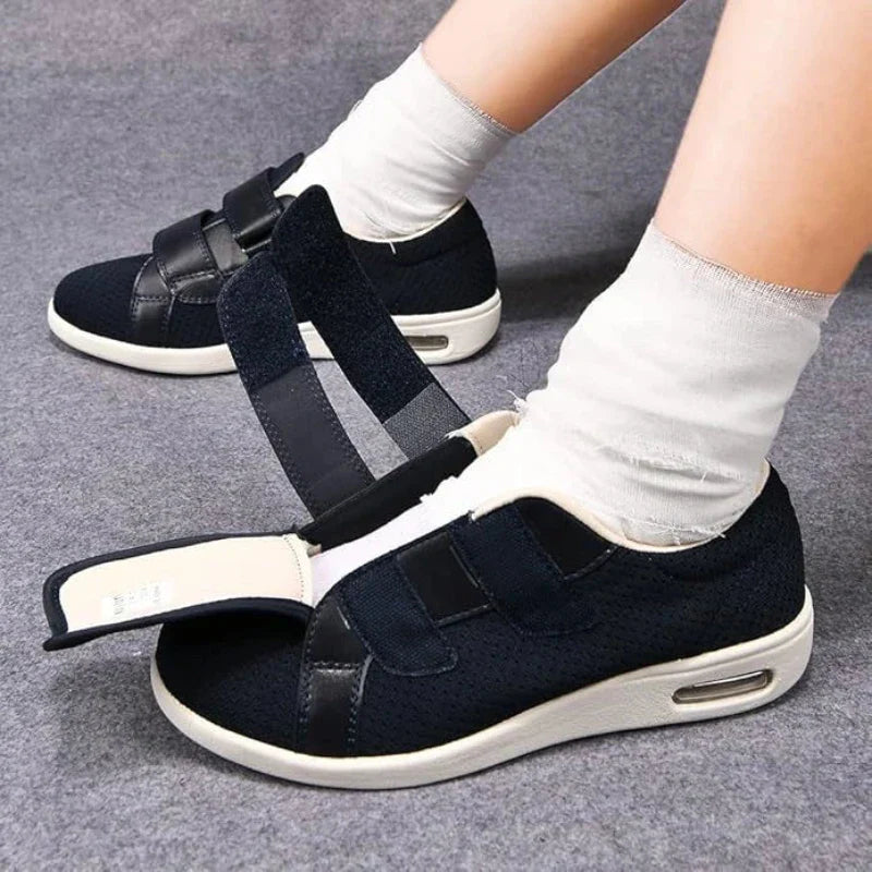 Women's Mesh Walking Shoes Adjustable Orthopedic Seniors Breathable Slip-On Sneakers