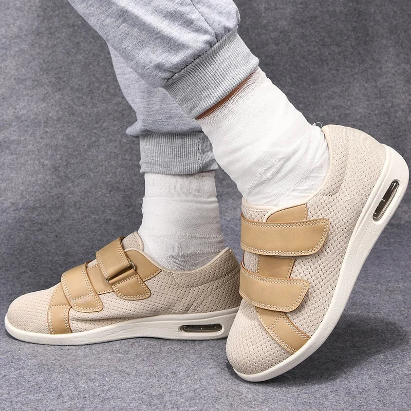 Women's Mesh Walking Shoes Adjustable Orthopedic Seniors Breathable Slip-On Sneakers