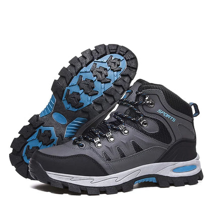 Men's High Top Hiking Boots Breathable Outdoor Trekking Climbing Shoes Non-Slip Sole