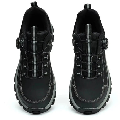 Men's Steel Toe Safety Shoes Microfiber Leather Puncture Proof Non-Slip Work Sneakers