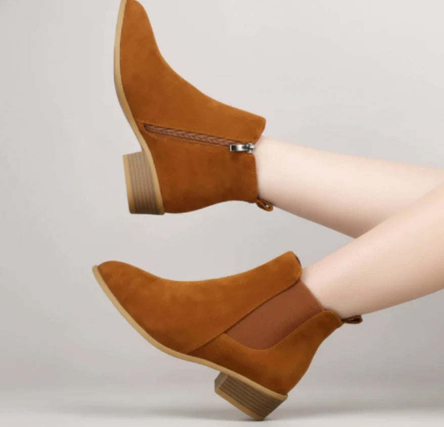 Women's Orthopedic Ankle Boots Slip-On - Fashinoza