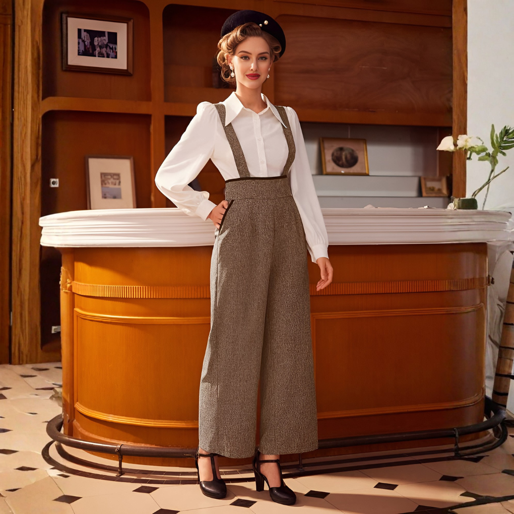 Women's Vintage Jumpsuit - Fashinoza