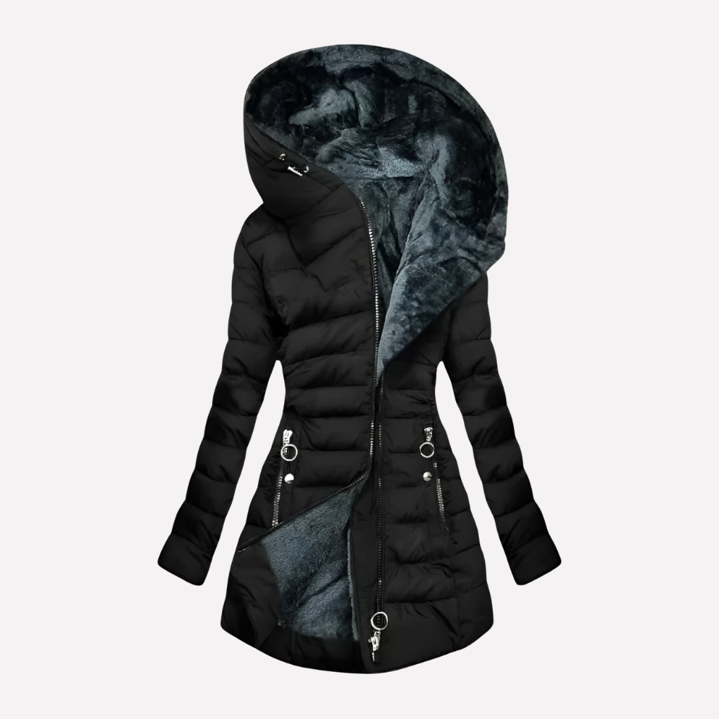 Women's Winter Parka Coat Hooded Zipper