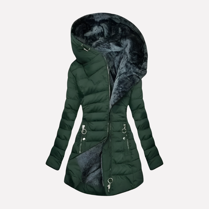 Women's Winter Parka Coat Hooded Zipper