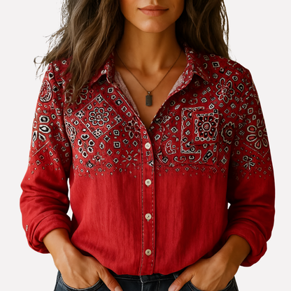 Women's Button Down Shirt Cotton - Fashinoza