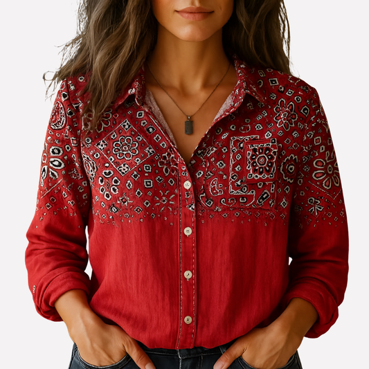 Women's Button Down Shirt Cotton - Fashinoza