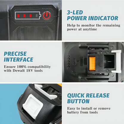 18V Replacement Batteries 8.0Ah With Charger