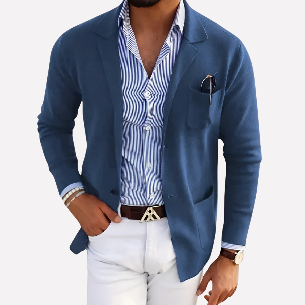 Men's Knit Blazer - Fashinoza
