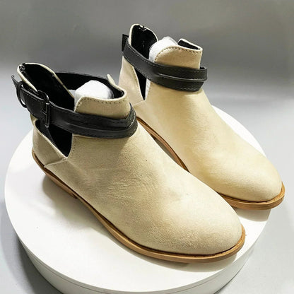 Women's Ankle Boots Comfortable Leather Black - 
Fashinoza
