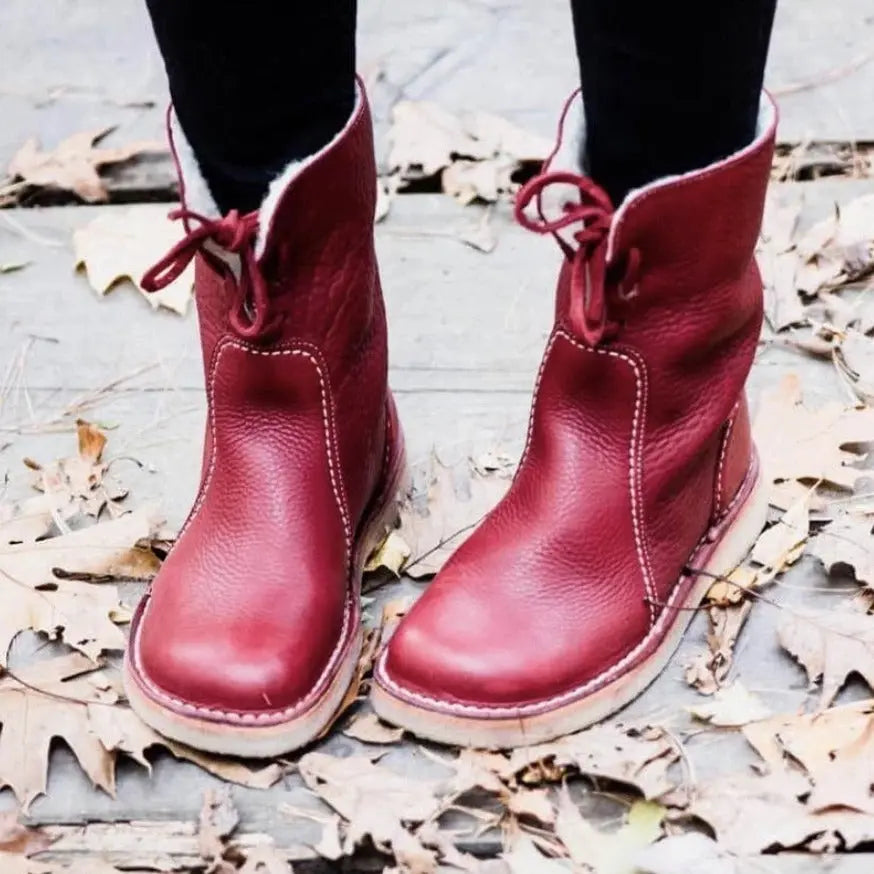 Women's Waterproof Black Winter Boots - 
Fashinoza