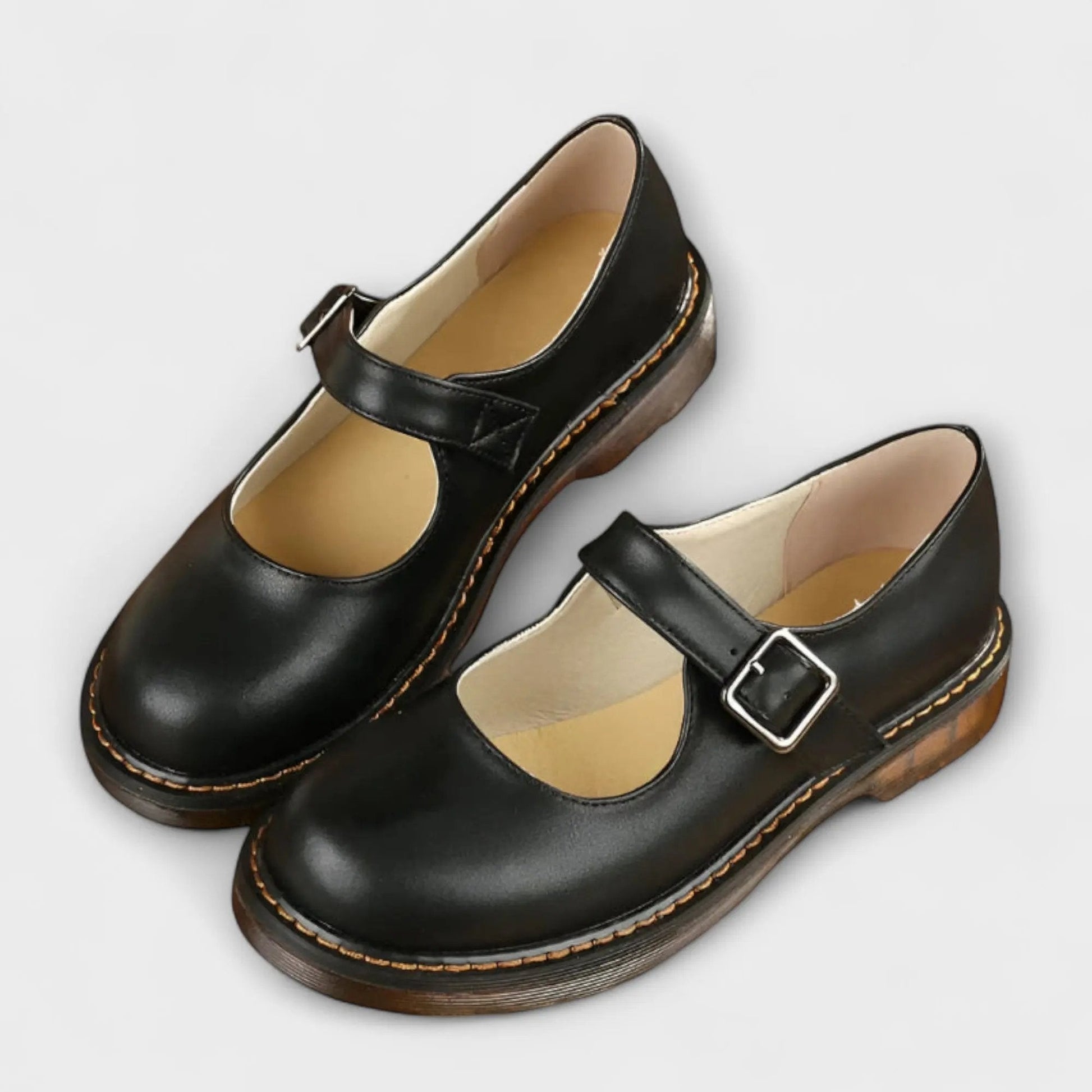 Classic Black Mary Jane Flats for Women – Timeless Style & All-Day Comfort-Caliboot