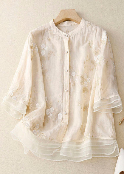 Women's Embroidered Floral Blouse