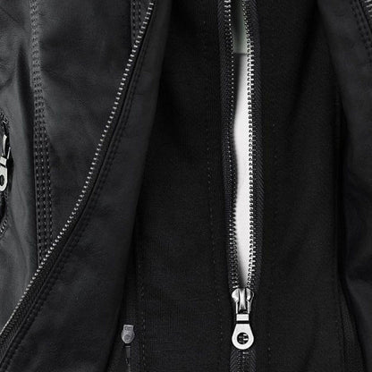 Women’s Hooded Moto-Style Jacket