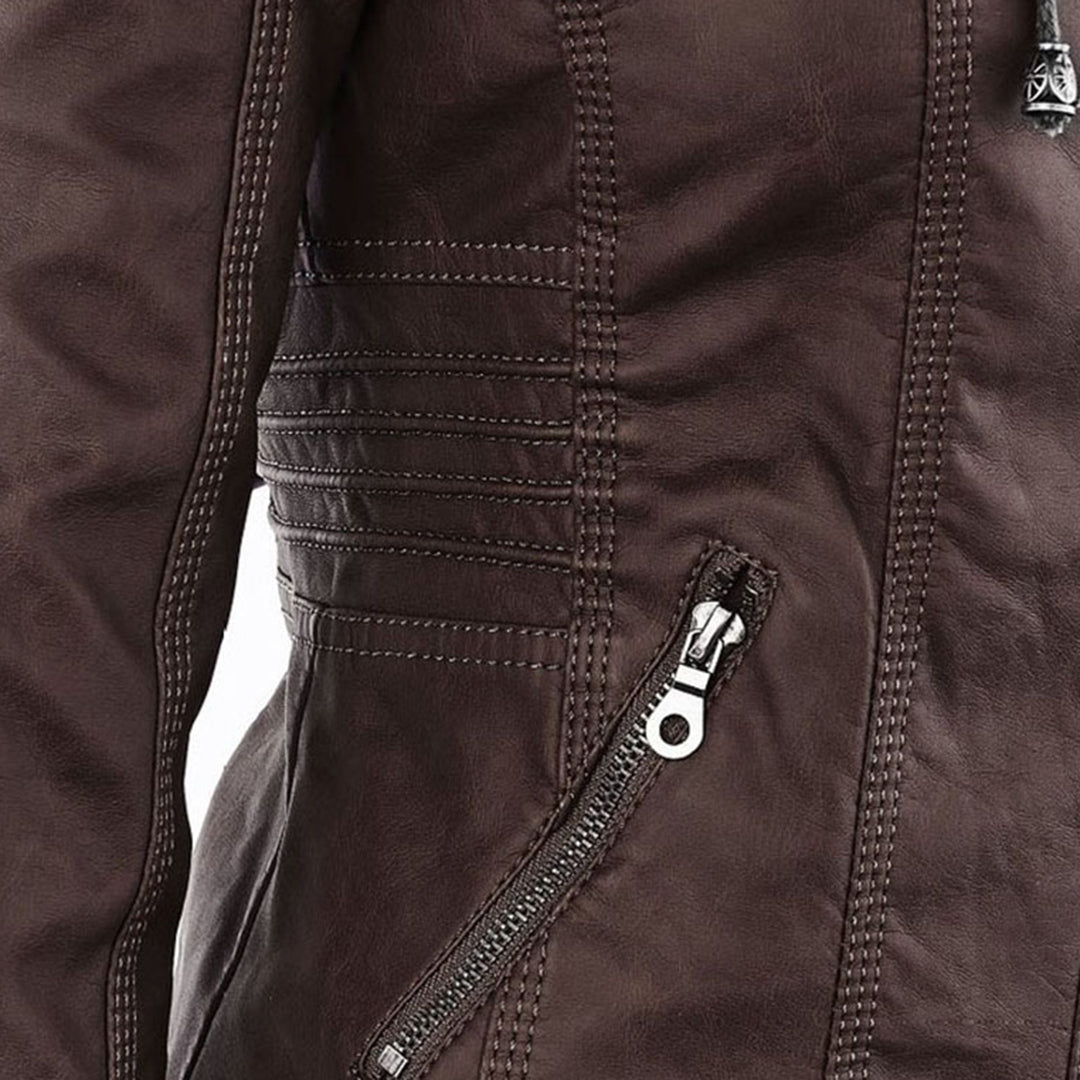 Women’s Hooded Moto-Style Jacket