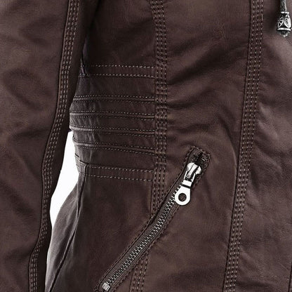 Women’s Hooded Moto-Style Jacket