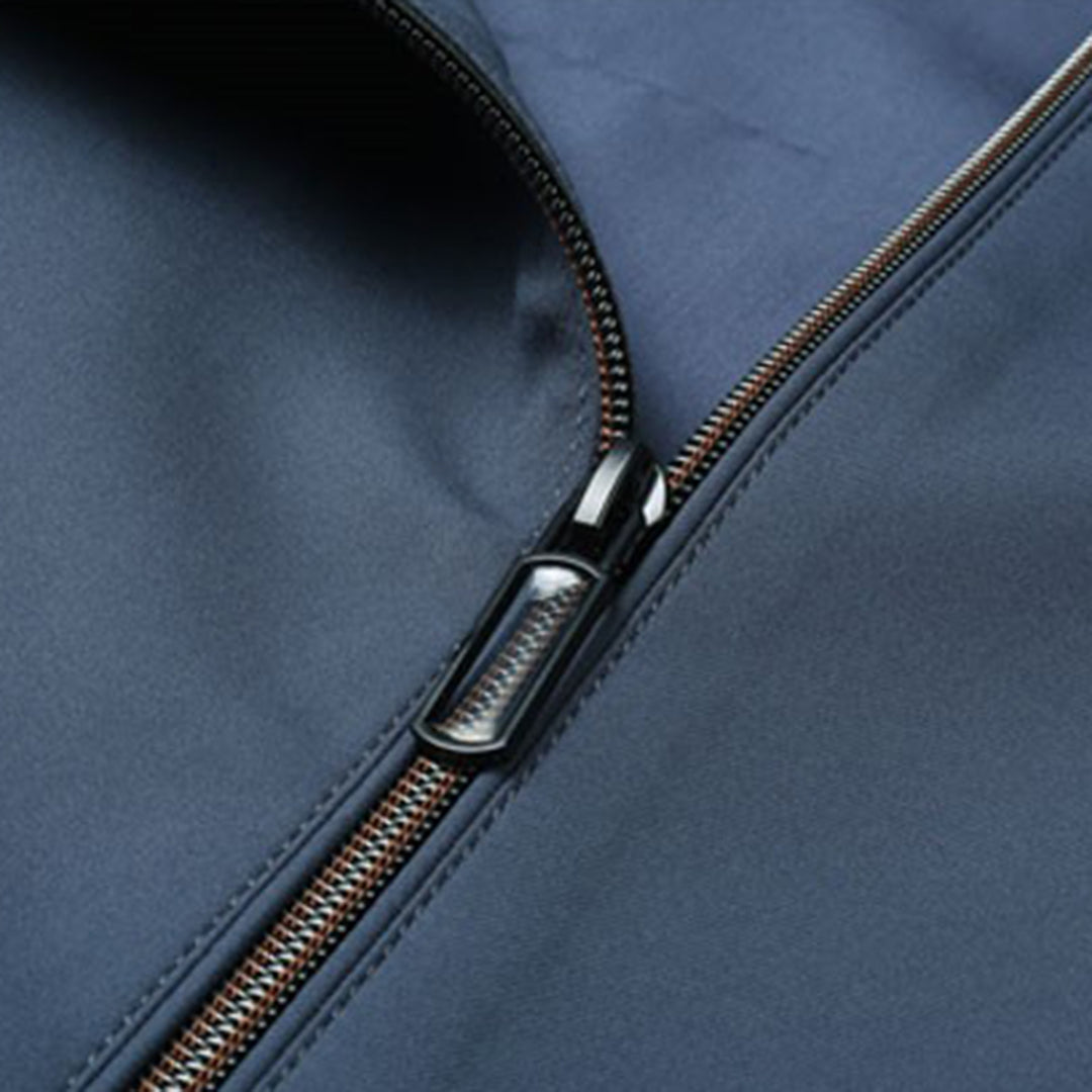 Men's Casual Jacket Rayon Blend Tailored Fit Black