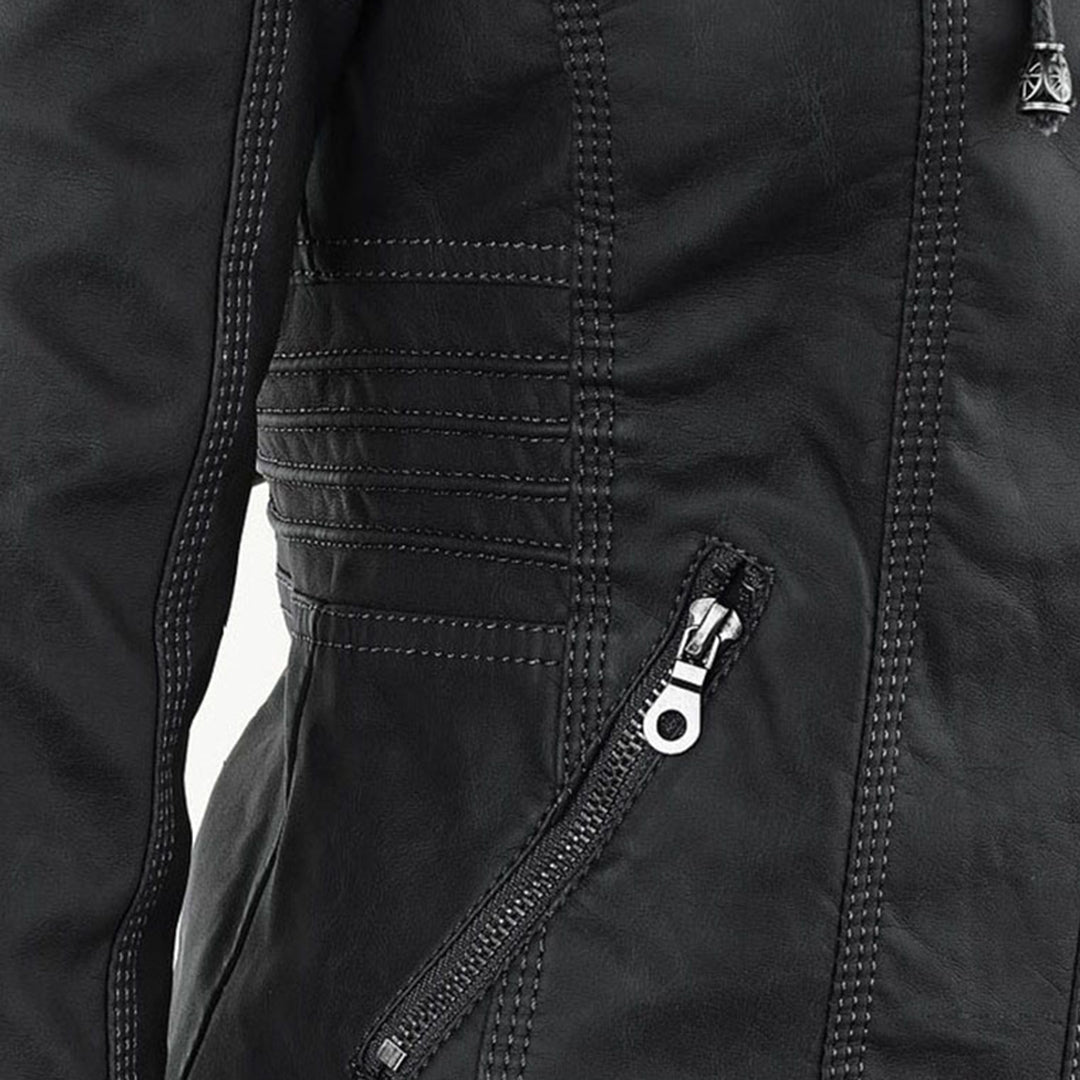 Women’s Hooded Moto-Style Jacket