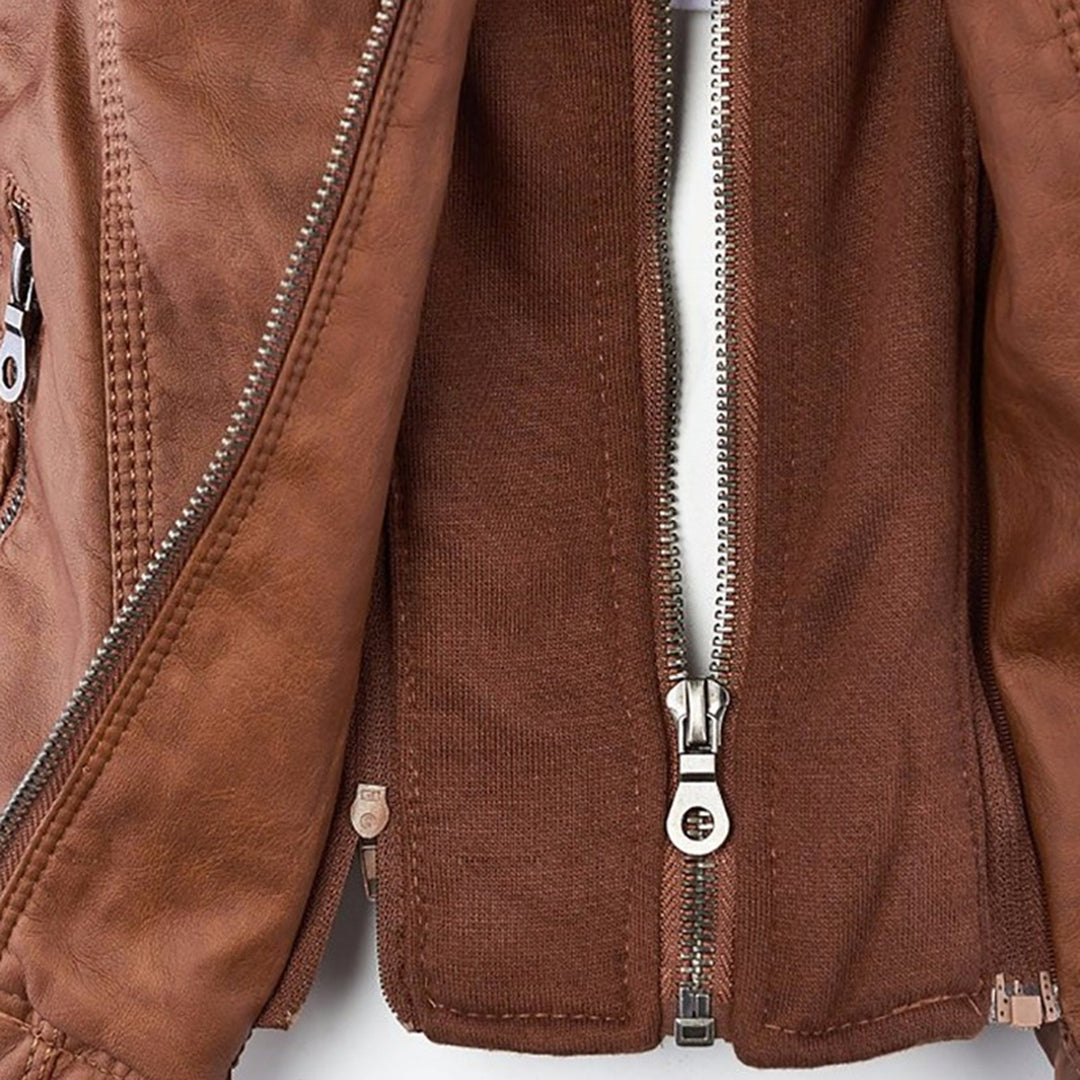 Women’s Hooded Moto-Style Jacket