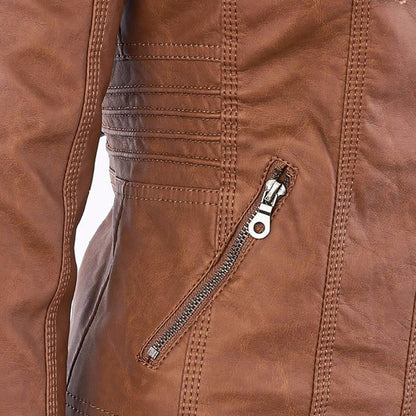 Women’s Hooded Moto-Style Jacket