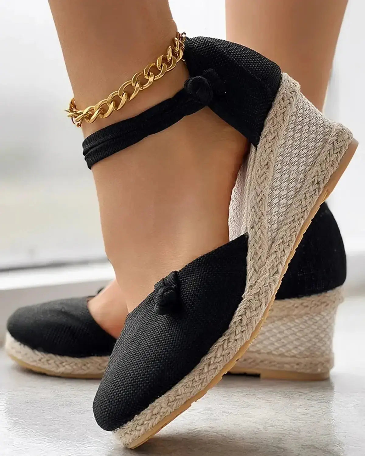 Women's Wedge Espadrille Shoes Comfortable Closed Toe - 
Fashinoza