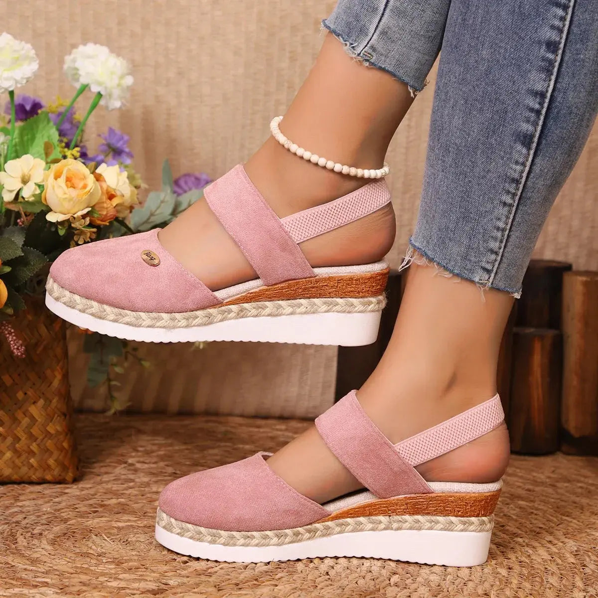 Closed Toe Wedge Sandals for Women – Stylish & Comfortable Black Wedge Heels