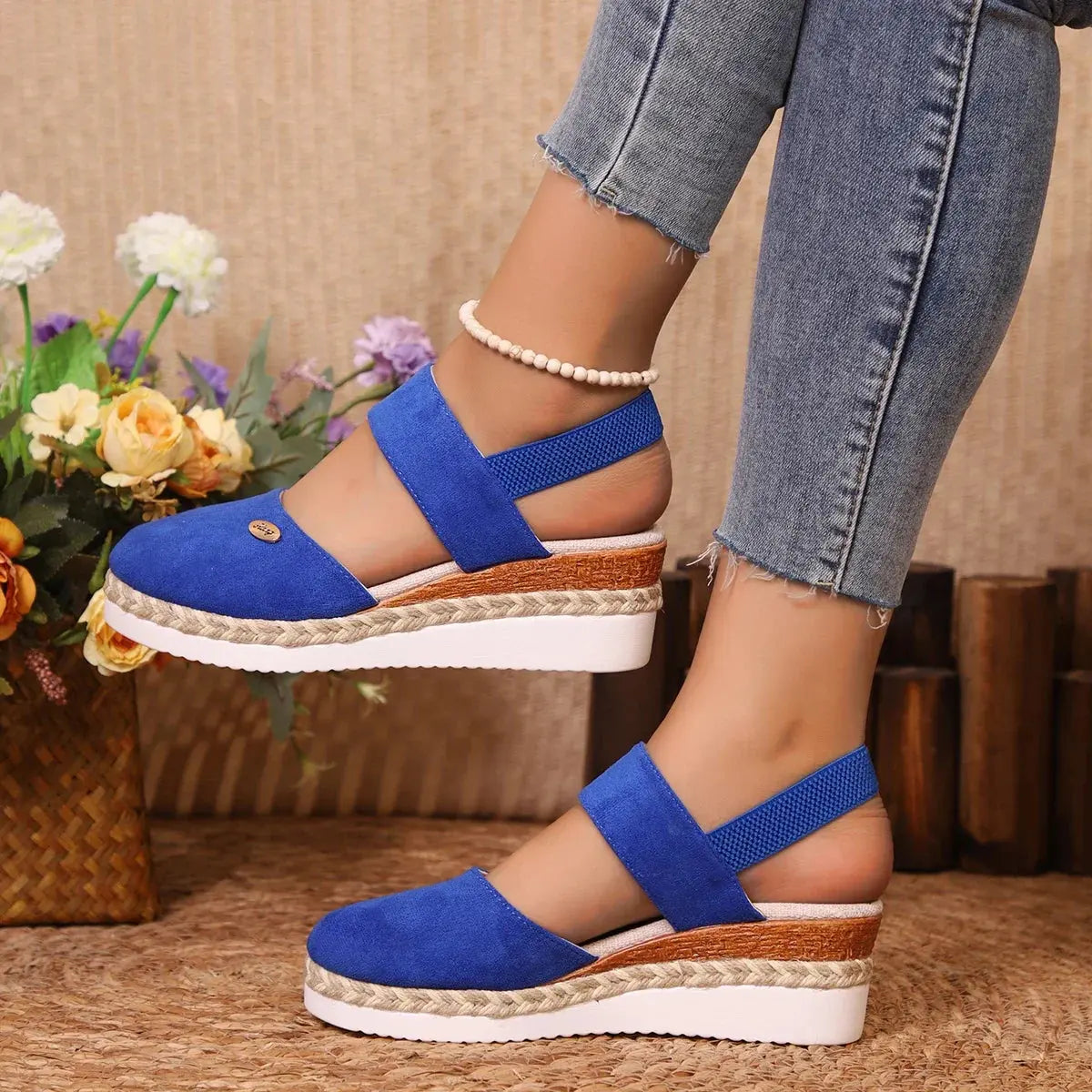 Closed Toe Wedge Sandals for Women – Stylish & Comfortable Black Wedge Heels