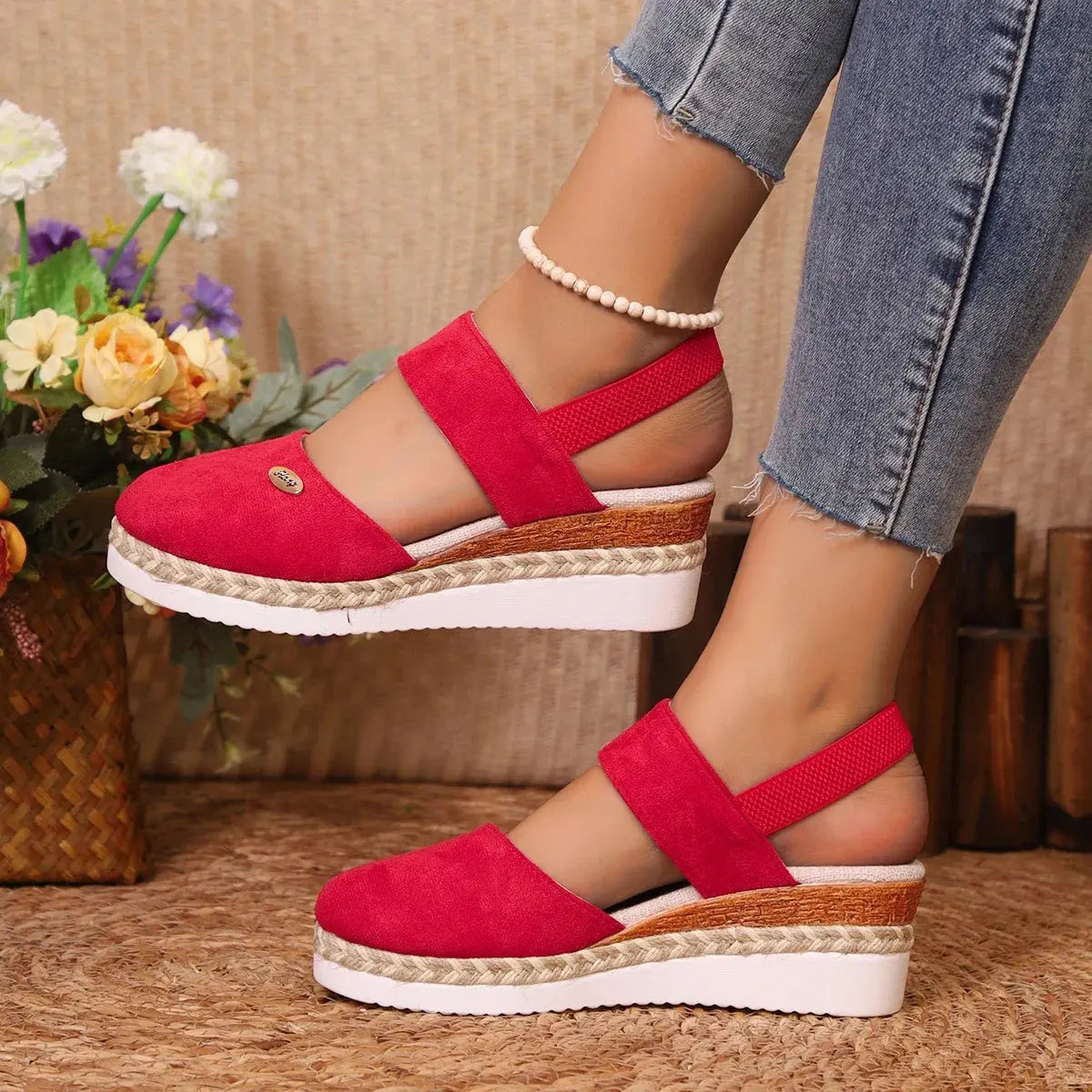 Closed Toe Wedge Sandals for Women – Stylish & Comfortable Black Wedge Heels