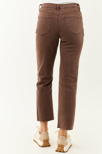 Women's High Rise Straight Stretch Jeans Comfortable Dark Blue